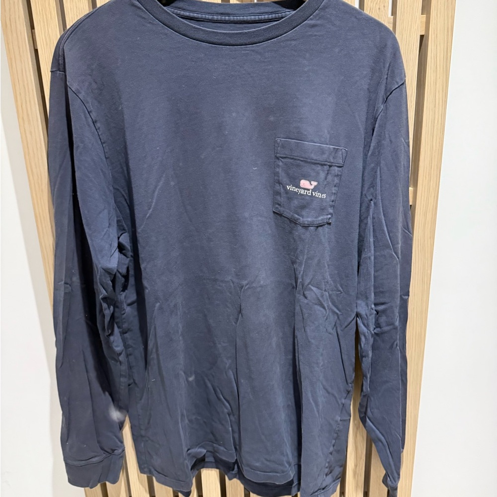 Vineyard Vines Men's Navy Long Sleeve Tee